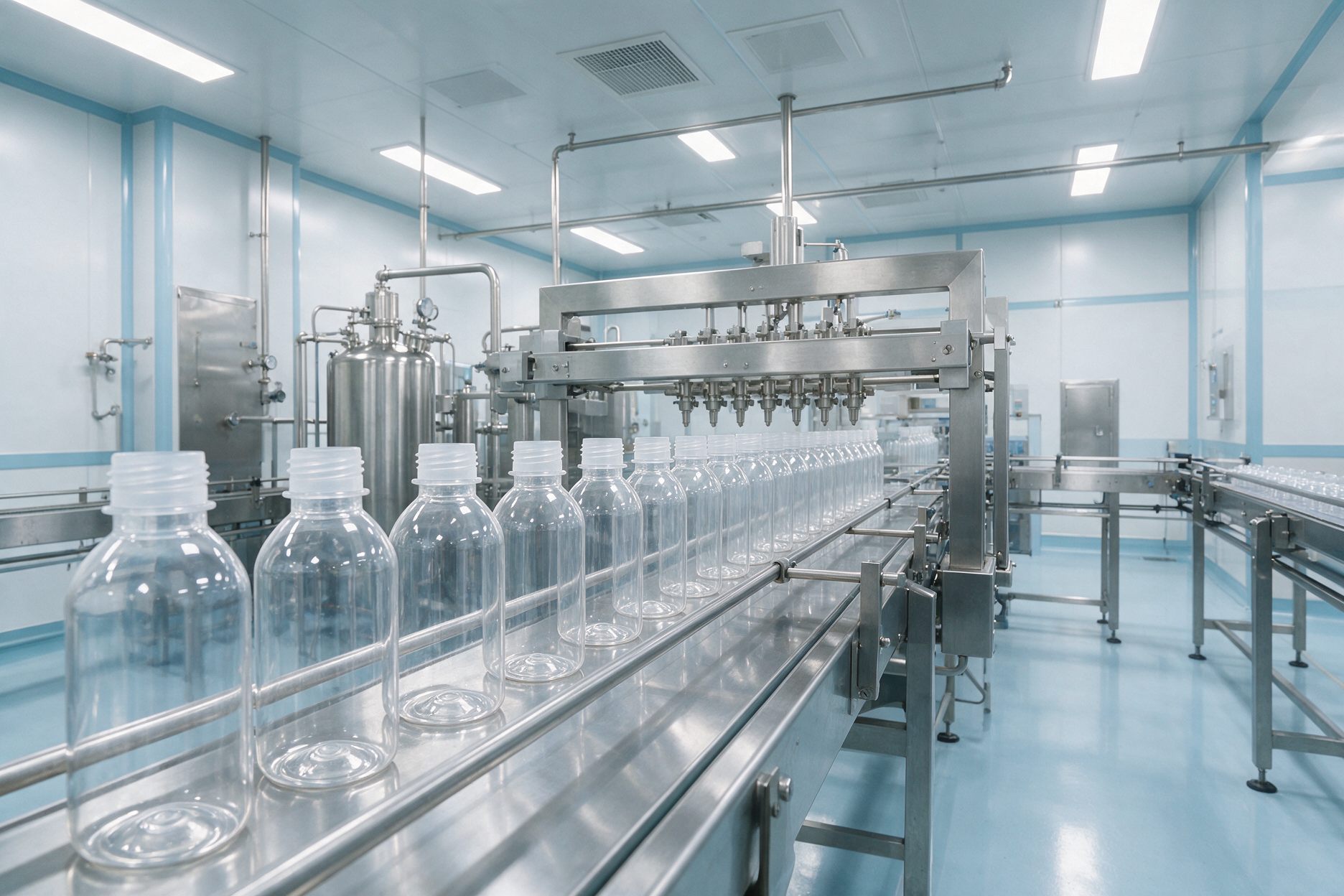 Automated liquid filling line
